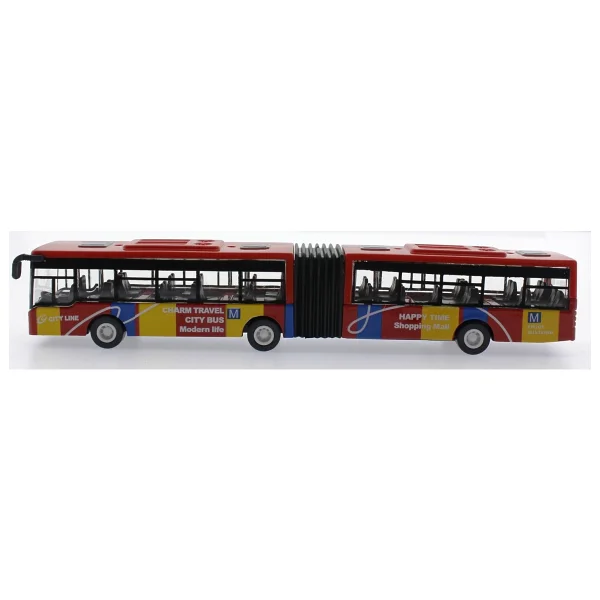 MEGA Çek Bırak Kırmızı Metal Körüklü Otobüs 632-31 - Görsel 3
