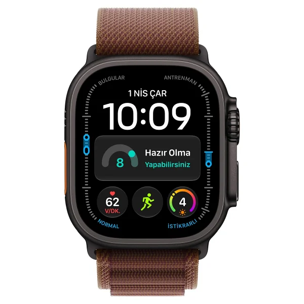 Apple Watch Ultra 4 GPS + Cellular 49mm Siyah Titanyum Kasa ve Burgonya Alpine Loop Akıllı Saat - Görsel 2