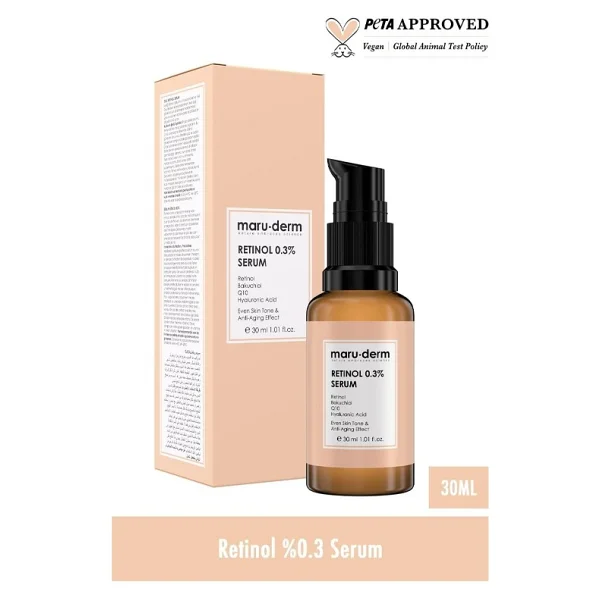 Maru.Derm Retinol 0.3% Yenileyici Yüz Serumu 30 ml - Görsel 6