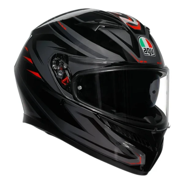 Agv K3 Syth Black Red Kapalı Kask - Görsel 7