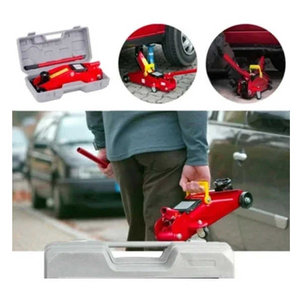 Hidrolik Arabalı Kriko 2 Ton Alçak Şase Profil Oto Araç Araba Kaldırma Sabitleme Kollu Vinç Kirko - Görsel 4