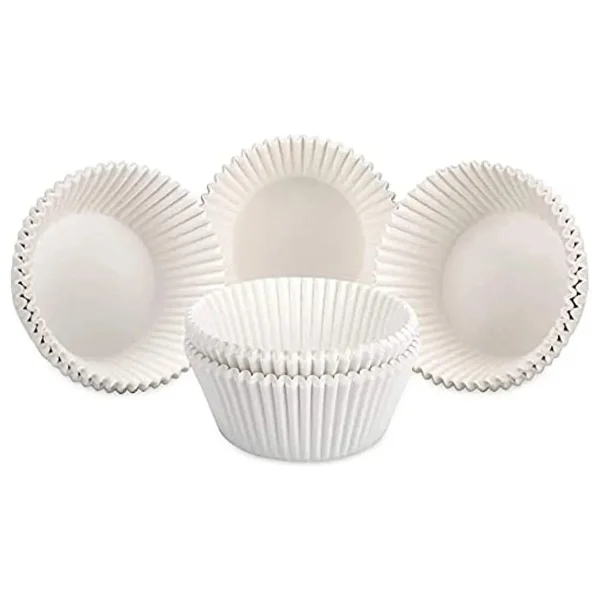Trend Hediye Sepeti Takribi 100 Adet Orta Boy Beyaz Muffin Kek Kalıbı 40x30 Mm, Cupcake Kağıdı, Brownie Kalıbı - Görsel 2