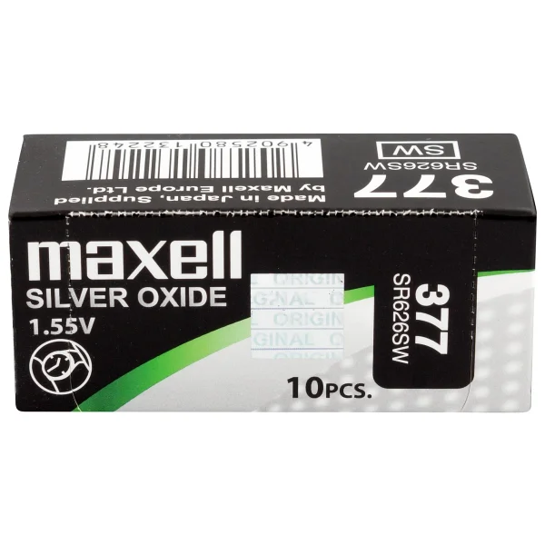 Maxell 377 SR626SW 1.55 V 10'lu Düğme Pil - Görsel 2