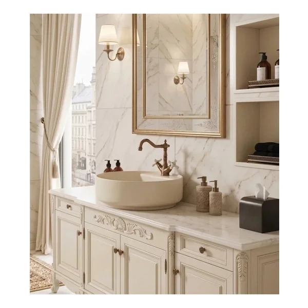 İsvea Infinity 42 cm Fildişi Tezgah Üstü Lavabo - Görsel 4