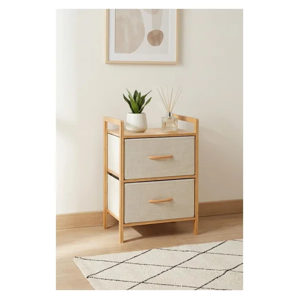 Digithome Bambu Düzenleyici 2 Çekmeceli Komodin - B9199 - Görsel 5
