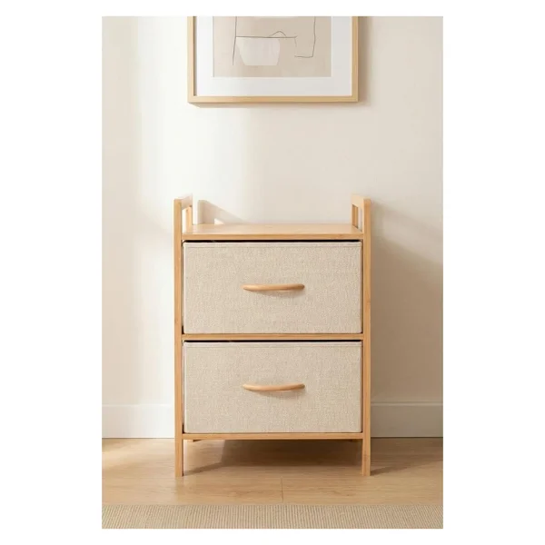 Digithome Bambu Düzenleyici 2 Çekmeceli Komodin - B9199 - Görsel 2