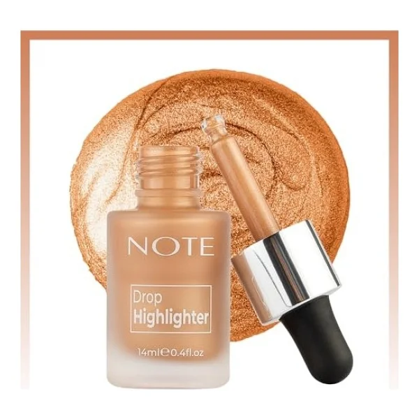 Note Drop Işıltılı 02 Charming Desert Likit Highlighter - Görsel 6