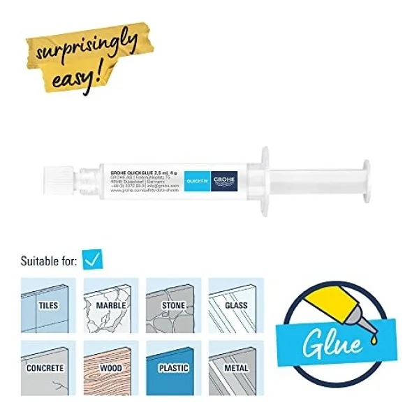 GROHE QuickGlue A1 Yapıştırıcı Duş / Banyo Aksesuarları 41127000 - Görsel 4