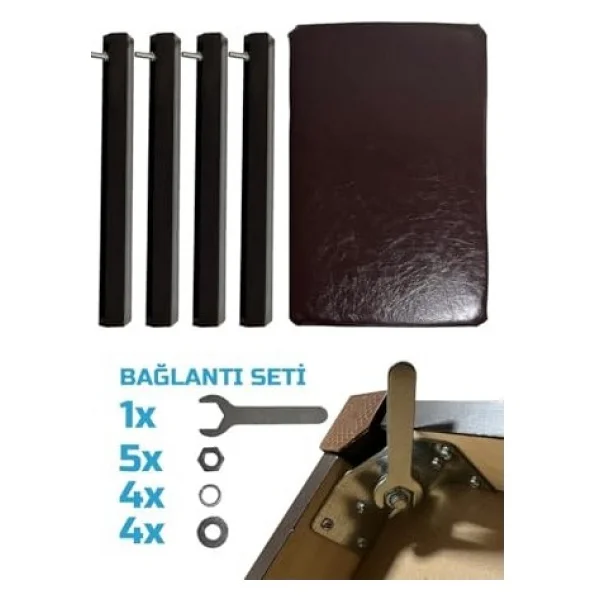 Midex TBX-144SR Kahverengi Sandıklı Piyano Taburesi - Görsel 4