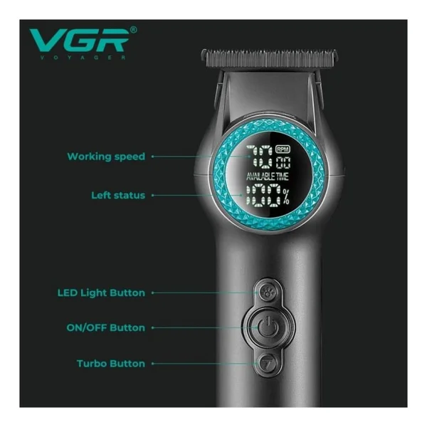 Vgr V-990 Siyah Saç Kesme Makinesi - Görsel 2