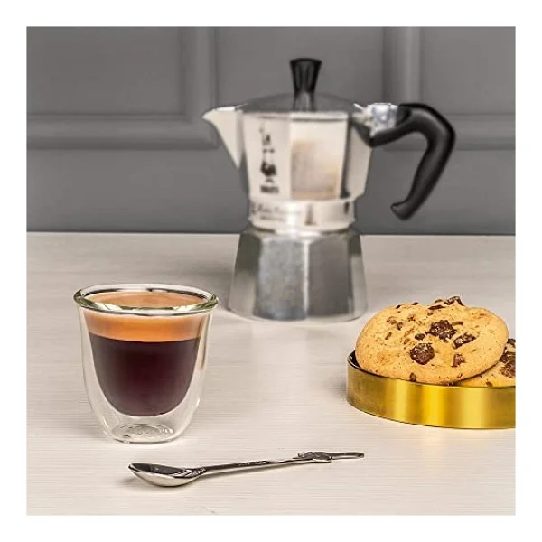 Bialetti - Firenze Çift Duvarlı Cam Bardak 80Ml 2'Li Set - Görsel 5