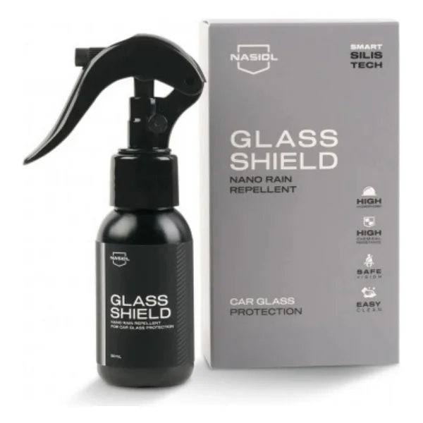 Nasiol Glasshield Nano Yağmur Kaydırıcı-cam Yüzey Seramik Kaplama Spreyi-2 Yıl Dayanım-50ml-su Itici - Görsel 2