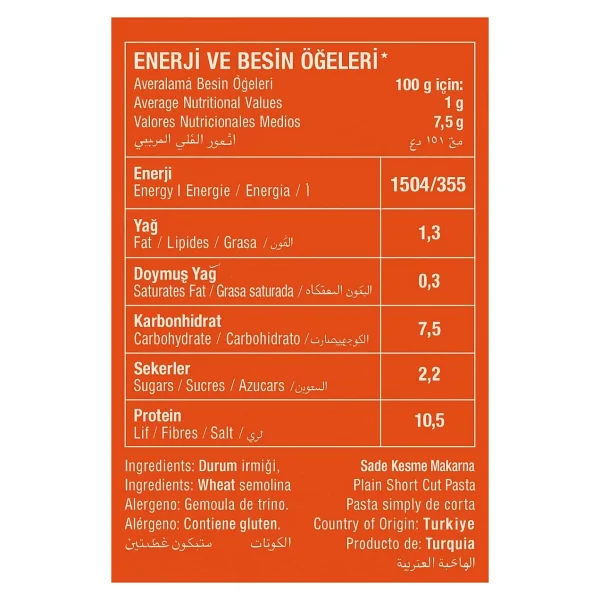 Oba İnce Kesme Makarna 500 gr - Görsel 3