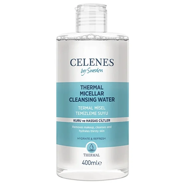 Celenes Thermal Micellar Kuru ve Hassas Ciltler 400 ml Yüz ve Makyaj Temizleme Suyu - Görsel 2
