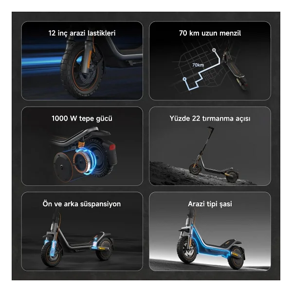 Xiaomi 6 Pro 1000 W Elektrikli Scooter - Görsel 2