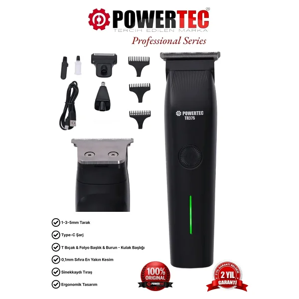 Powertec TR-375 3in1 Erkek Bakım Seti - Görsel 7