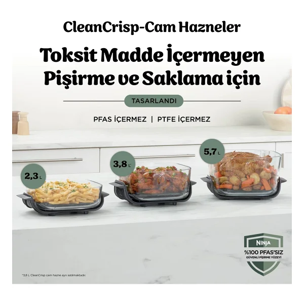 Ninja Crispi Pro 5in1 Moss Green Yağsız Fritöz - Görsel 2