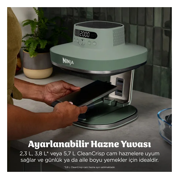 Ninja Crispi Pro 5in1 Moss Green Yağsız Fritöz - Görsel 8
