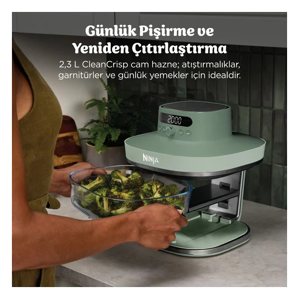 Ninja Crispi Pro 5in1 Moss Green Yağsız Fritöz - Görsel 10