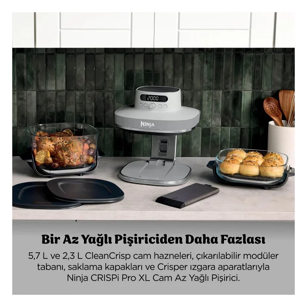 Ninja Crispi Pro 5in1 White Yağsız Fritöz - Görsel 2