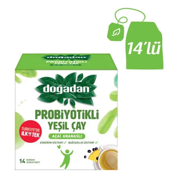 Doğadan Probiyotikli Açai Ananaslı Yeşil Çay 14'lü - Görsel 8
