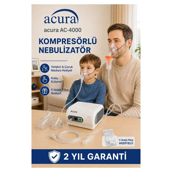 Acura AC-4000 Dayanıklı Nebulizatör Hızlı Tedavi Süresi Sunan Kullanım Kolaylığı ile - Görsel 7