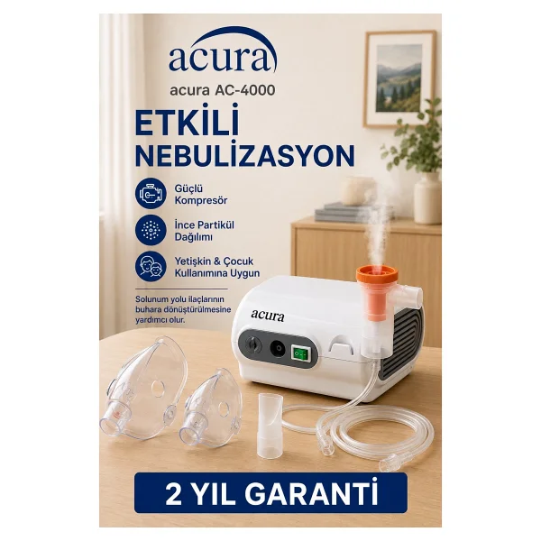 Acura AC-4000 Dayanıklı Nebulizatör Hızlı Tedavi Süresi Sunan Kullanım Kolaylığı ile - Görsel 2
