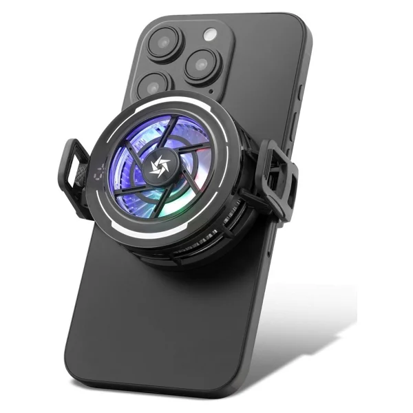Hadron SL70 Manyetik Klipsli Telefon Soğutucu Fan Rgb Isı Göstergeli Siyah - Görsel 2
