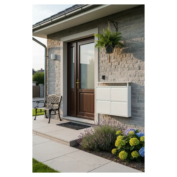 Liccia Yatay Beyaz 2'li Metal Ayakkabılık - Görsel 2