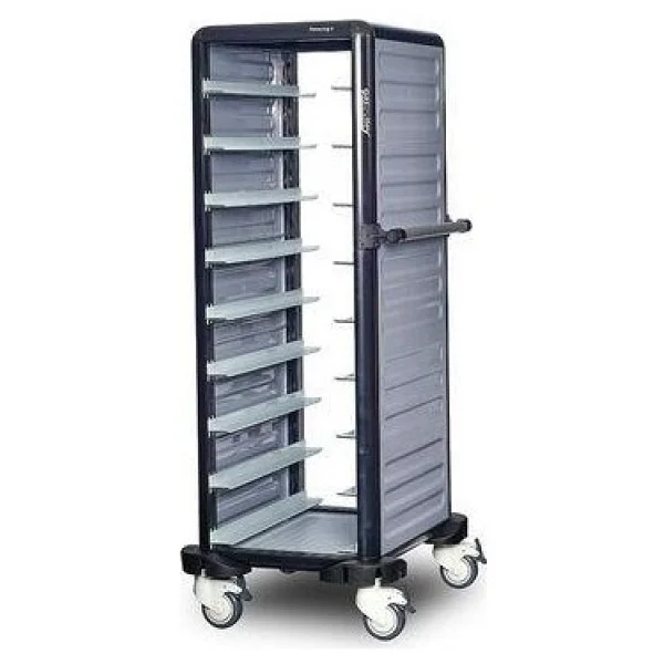 Gastrolley Tekli Termo Tepsi Arabası, 9 Tepsi Kapasiteli, 2 Yanı Kapalı 57 x 71 x 149 (cm) - Görsel 2