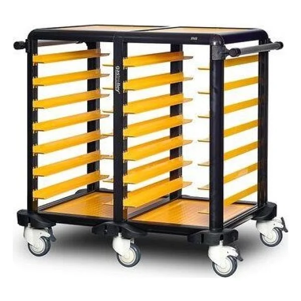 Gastrolley 75 İkili Servis Tepsi Arabası, Etrafı Açık, 101x71x99 cm - Görsel 2