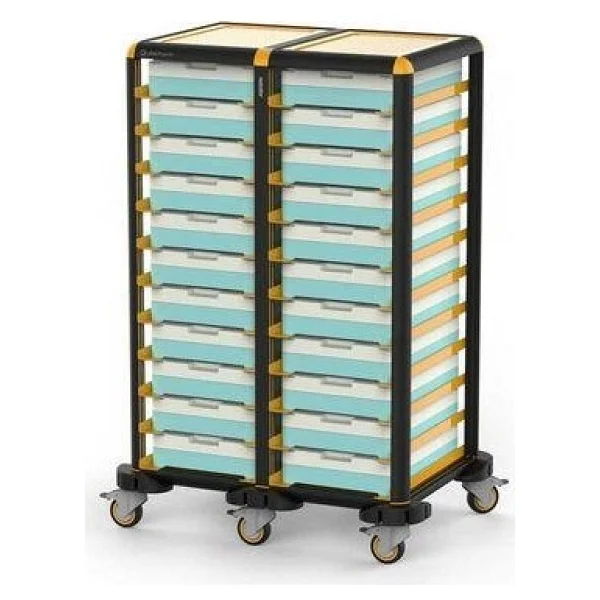 Gastrolley İkili Termo Tepsi Arabası, 9 + 9 Tepsi Kapasiteli, EtRafı Açık 101 x 71 x 149 (cm) - Görsel 2