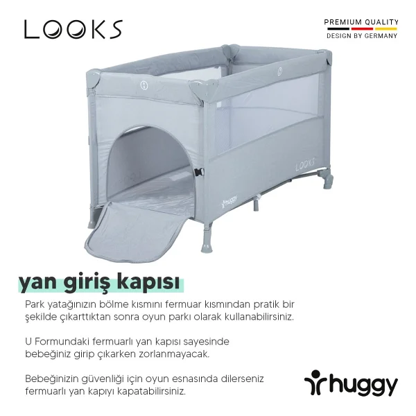 Huggy Looks 5 in 1 Anne Yanı Park Yatak - Görsel 6