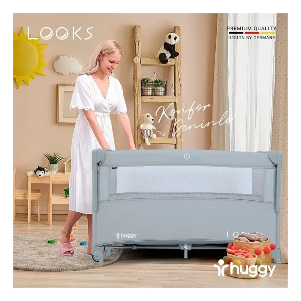 Huggy Looks 5 in 1 Anne Yanı Park Yatak - Görsel 10
