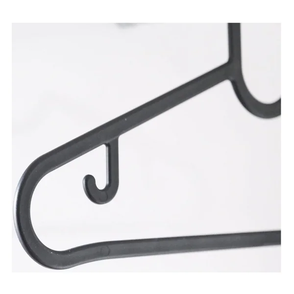 Huub Hanger Plastik Slim Askı, Elbise Askısı, Siyah Askı (Standart, Adet, 10) - Görsel 2