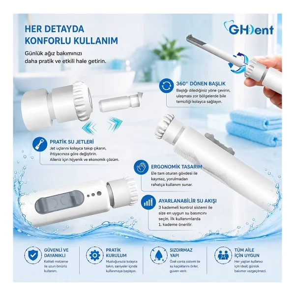Ghdent Oral İrrigatör Ağız Duşu - Görsel 6