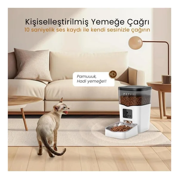 Petfit Feline Prime 3 lt Kameralı Akıllı Otomatik Mama Kabı - Görsel 6