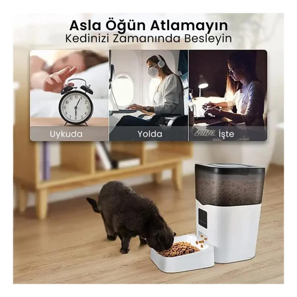 Petfit Feline Prime 3 lt Kameralı Akıllı Otomatik Mama Kabı - Görsel 8