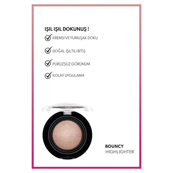 Note Bouncy 03 Champagne Glow Krem Highlighter - Görsel 4