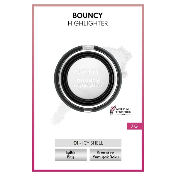 Note Bouncy 03 Champagne Glow Krem Highlighter - Görsel 10