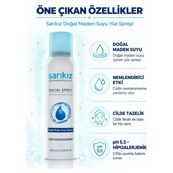 Sarıkız Doğal 150 ml Maden Suyu Spreyi - Görsel 2