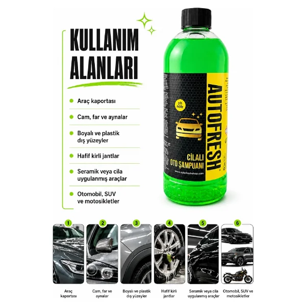 Autofresh Cilalı Konsantre Oto Şampuan 410 ml - Görsel 5