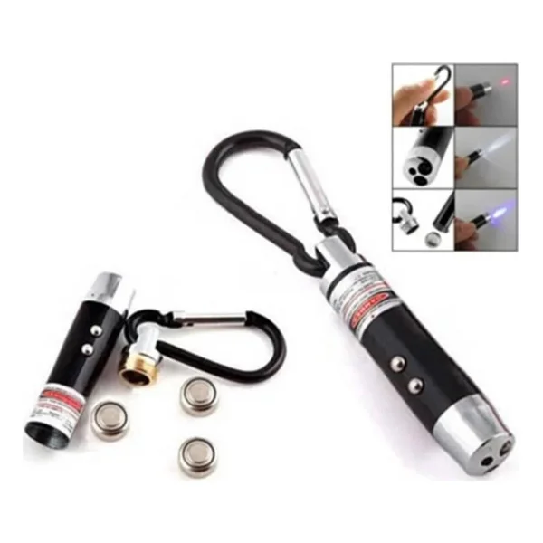 El Feneri Anahtarlık Işıklı Anahtarlık 3 Fonksyonlu Lazer Led Fener - Görsel 3