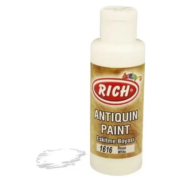 Rich 1616 Beyaz 120 ml Eskitme Ahşap Boyası - Tek ebat - 001-Renkli - Görsel 2