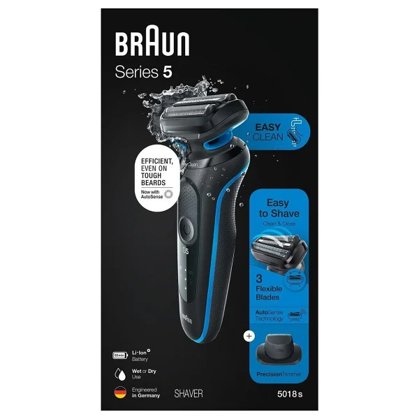 Braun Yeni Seri 5 B1200S AutoSense EasyClean EasyClick Islak ve Kuru Tıraş Makinesi - Görsel 7
