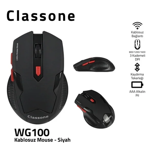 Classone WG100 Kablosuz Optik Oyuncu Mouse - Görsel 6