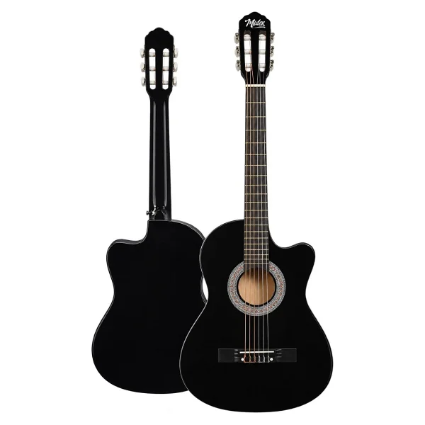 Midex CG-395BK 4/4 Kesik Kasa Siyah Klasik Gitar Seti - Görsel 4