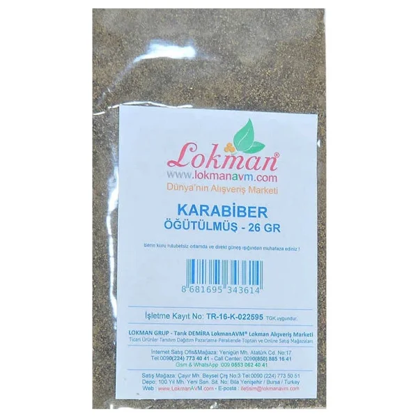 Karabiber Doğal Öğütülmüş Saf 26 gr Paket - 1 Adet - Görsel 2