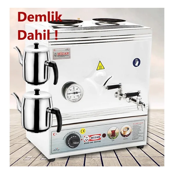 Mizan MC217 Çift Demlikli Elektrikli Pleytsiz Çay Ocağı 30 Lt + 2 Adet Demlik - Görsel 3