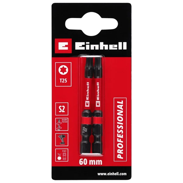 Einhell Torx bits uç 60 mm T25 S2 2 adet - 49132180 - Görsel 2